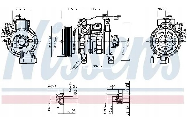 COMPRESSOR AIR CONDITIONING 891130 NISSENS Packaging status original