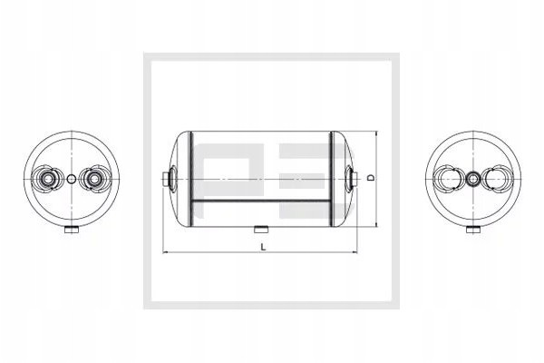 Air tank of pneumatic system 016 229 80A Catalog number of the part 016 229 80A