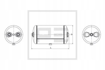 Air tank of pneumatic system 016 229 80A Catalog number of the part 016 229 80A