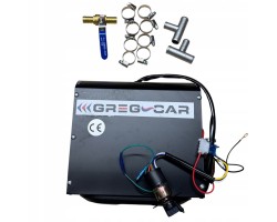 SET WATER HEATER D2 BLACK FRONT 4 3 KW 12V WITH VALVE