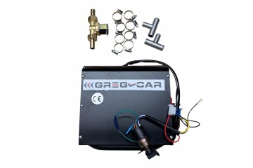 SET WATER HEATER D2 BLACK FRONT 4 3 KW 12V WITH SOLENOID VALVE