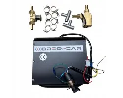 Kit Calentador de Agua D2, Negro, 4,3 kW, 12V, con Válvula Solenoide y Bomba de Agua