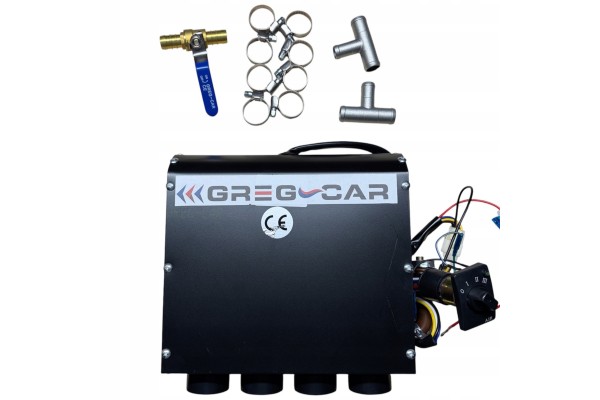 SET BLACK WATER HEATER D4 4 3 KW 12V WITH VALVE