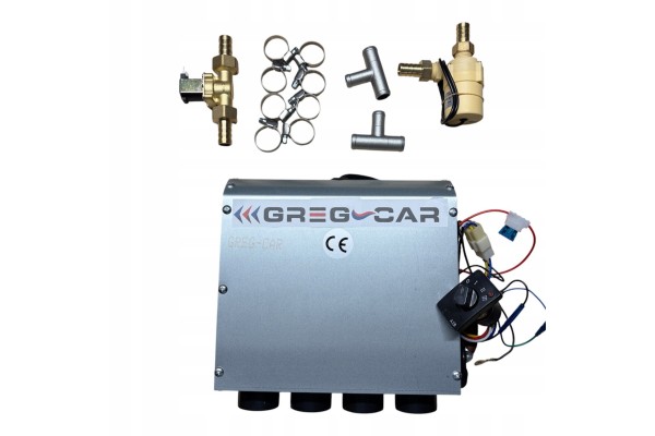 SET GREY WATER HEATER D4 4 3 KW 24V WITH SOLENOID VALVE AND WATER PUMP