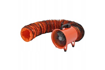 Ventilador Industrial Portátil 320W, 250MM con Conducto de 10M