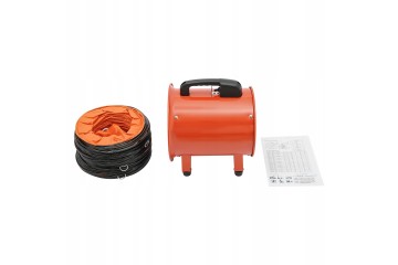 Ventilador Industrial Portátil 320W, 250MM con Conducto de 10M