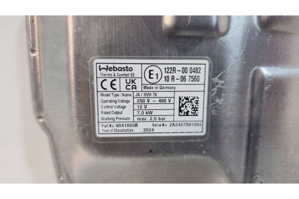 Parking heater Webasto Land Rover Range Rover Evoque L551 9041895B Car type passenger cars
