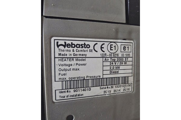 WEBASTO PARKING HEATER AIR TOP 2000 ST 12V DIESEL 9012942A