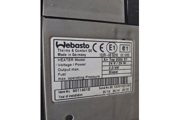 WEBASTO PARKING HEATER AIR TOP 2000 ST 12V DIESEL 9012942A