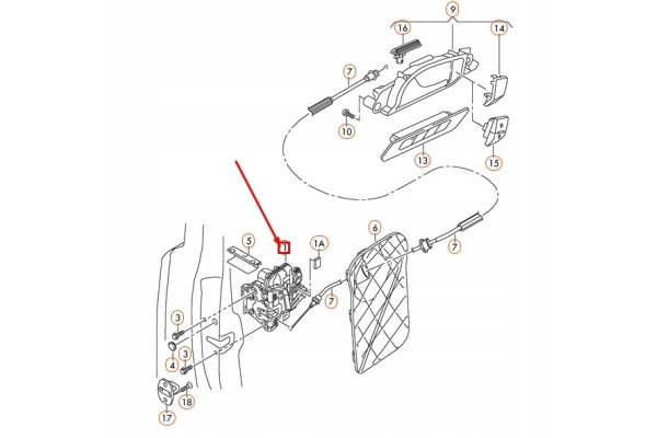 OE VAG DOOR LOCK AUDI FRONT Q7 10 15 RIGHT Part manufacturer VAG