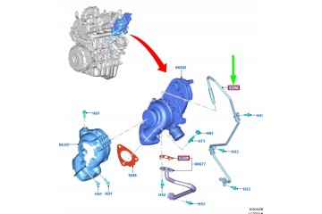 Línea de suministro de aceite para turbocompresor FORD TRANSIT MK4902