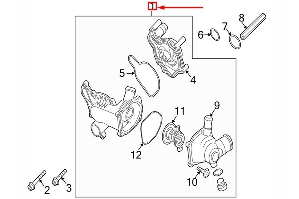 Bomba de Agua Volkswagen TOUAREG 7L 079121010D ORIGINAL