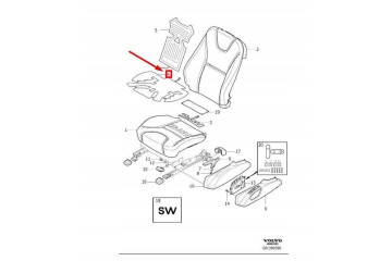 OE VOLVO SEAT HEATING MAT VOLVO V40 Catalog number of the part 31467421