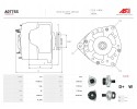 New Alternator A0775S Catalog number of substitutes AS PL AB0004P AS PL ABE9004 BULK AS PL ABE9004 NACHI AS PL ABE9004 NSK BULK 