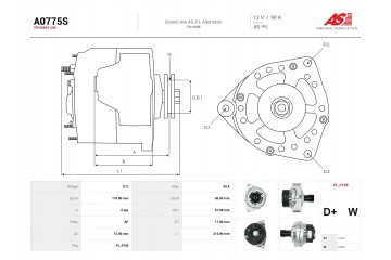 New Alternator A0775S Catalog number of substitutes AS PL AB0004P AS PL ABE9004 BULK AS PL ABE9004 NACHI AS PL ABE9004 NSK BULK 