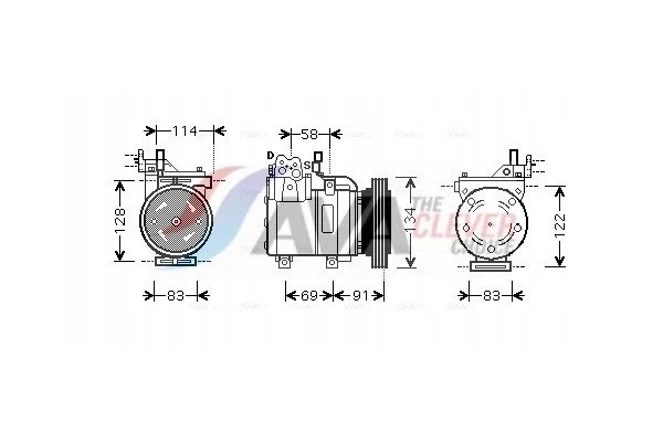 HYUNDAI GETZ 2002 1 6 HYK199 AVA AIR CONDITIONING COMPRESSOR Part manufacturer AVA Quality cooling