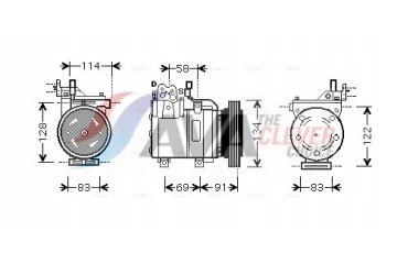HYUNDAI GETZ 2002 1 6 HYK199 AVA AIR CONDITIONING COMPRESSOR Part manufacturer AVA Quality cooling