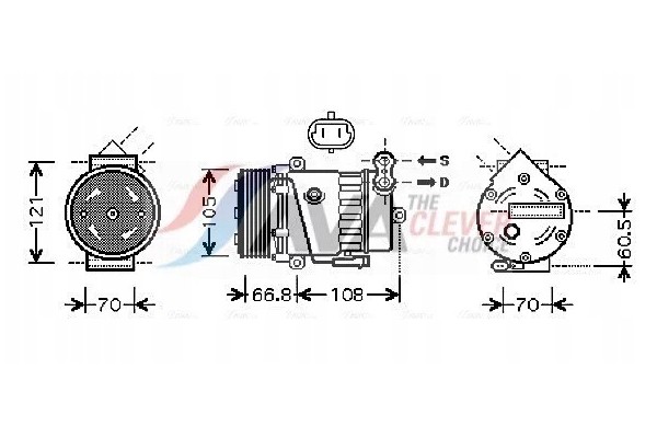 CHEVY CORSA 1 7 94 OLAK389 AVA AVA QUALITY COOLING COMPRESSOR Part manufacturer AVA Quality cooling