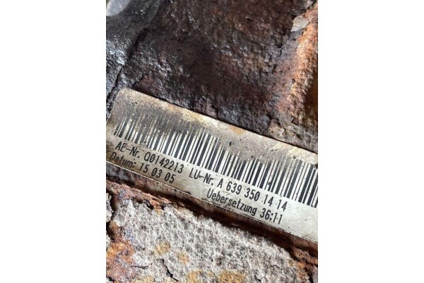 Rear reducer MERCEDES BENZ VITO MIXTO Van W639 A6393501414 2 15L Catalog number of the original A6393501414
