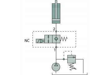 Válvula multivía 2/2 Oleodinámica Marchesini ZWV-E-NC-1-12-S-12V