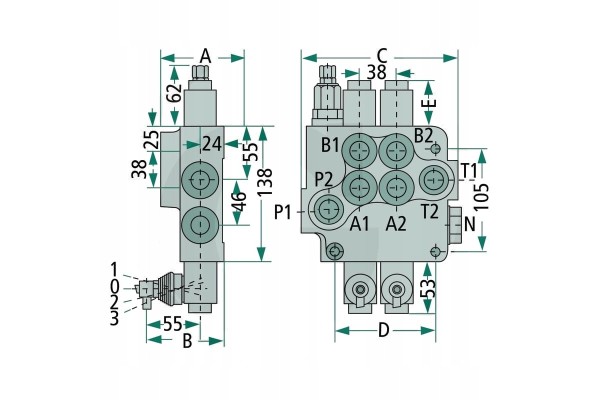 GRANIT Valve Z80 1x DW 1xEW A A B Catalog number of the part 02Z801C1A1GKZ1
