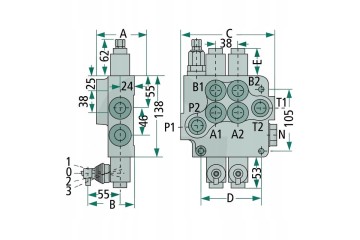 GRANIT Valve Z80 1x DW 1xEW A A B Catalog number of the part 02Z801C1A1GKZ1