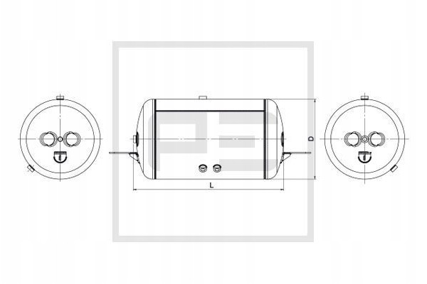 Air tank 80l schmitz 396x743 s pe au SCHMITZ Catalog number of substitutes FEBI BILSTEIN 107337 HALDEX 030350002 ST TEMPLIN 02 0