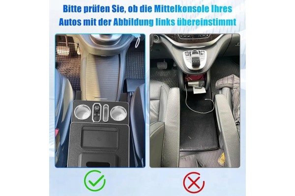 Estante para Consola Central entre Asientos con Reposabrazos para VW M