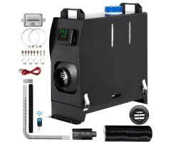 Calefactor estacionario diésel 8KW 12V con mando rápido y pantalla LCD para autocaravanas y vehículos