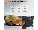 Calefactor estacionario diésel 8KW 12V con mando rápido y pantalla L