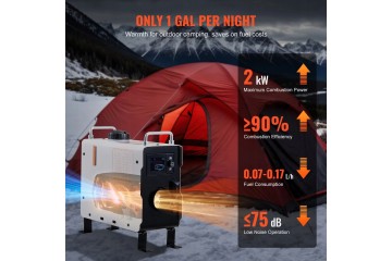 Diesel air heater VEVOR ZM2003 2 kW Product weight with unit packaging 7 9 kg