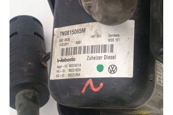PARKING HEATER WEBASTO VW PASSAT B7 7N0815065M 9022152A Catalog number of the original 9022152A