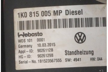 PARKING HEATER WEBASTO SEAT ALHAMBRA II 1K0815005MP 9026129B Catalog number of the original 9026129B