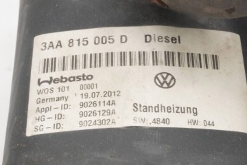 PARKING HEATER WEBASTO SKODA SUPERB B6 3AA815005D 9026129A Catalog number of the original 9026129A