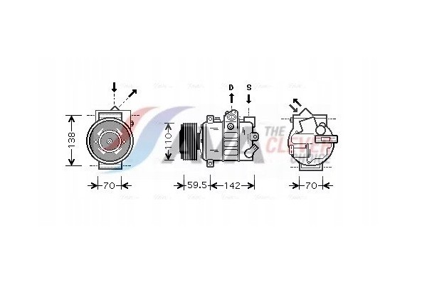 COMPRESSOR SEAT ALTEA 2 0 04 VNAK220 AVA AVA QUALITY COOLING Part manufacturer AVA Quality cooling