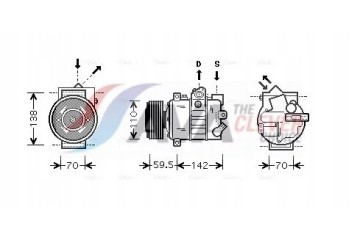 COMPRESSOR SEAT ALTEA 2 0 04 VNAK220 AVA AVA QUALITY COOLING Part manufacturer AVA Quality cooling