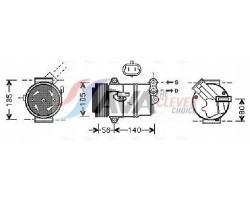 AVA OLAK428 Compressor Air Conditioning