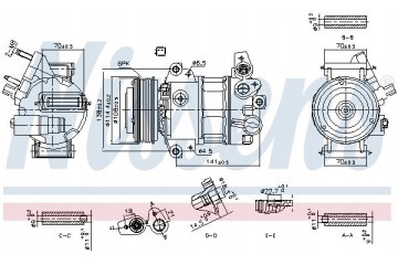 AIR CONDITIONING COMPRESSOR NISSENS 890786 Part manufacturer Nissens