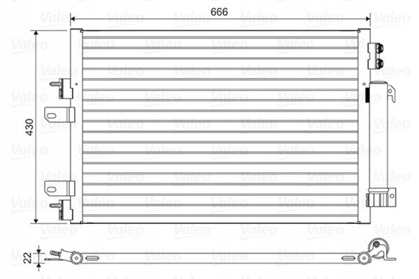 Condenser air conditioning VALEO 814446 Part manufacturer Valeo