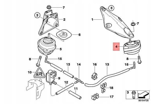 OE BMW 22113414583 PILLOW BMW X3 E83 LE Part manufacturer BMW OE