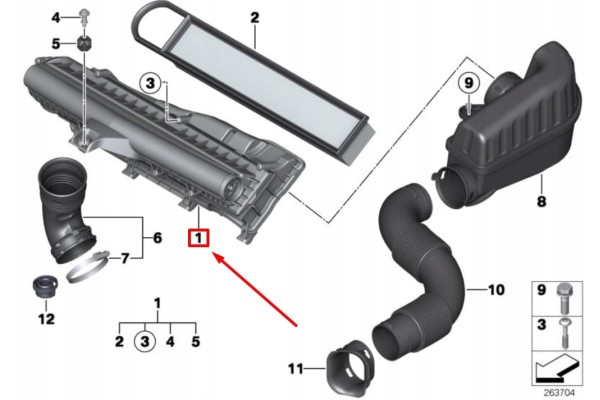 MINI CABRIO R57 Intake silencer 13717565955 Quality of parts according to GVO O original with manufacturer s logo OE