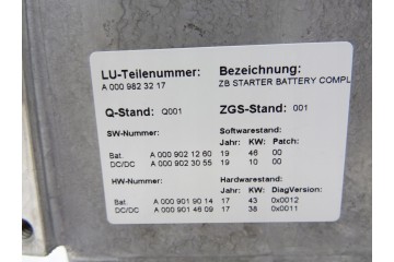 MERCEDES W205 W213 W257 C257 C238 AKUMULATOR 48V HYBRYDA A0009823217 Catalog number of the part A0009823217