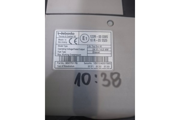 Calefactor Webasto Air Top Evo 40 24V Diésel para yate