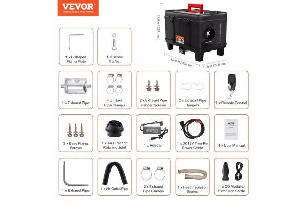 Diesel heater VEVOR XMZ TB20 8 kW Version European