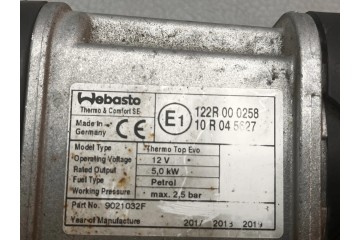 Calefactor estacionario (Webasto) Maserati Levante 9021032F