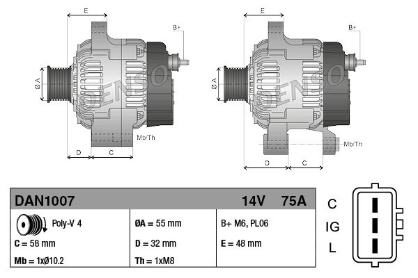 Alternator for SUZUKI ALTO VII IGNIS I IGNIS II JIMNY off road vehicle Catalog number of substitutes 31400 80G10 4130080G10 8EL 