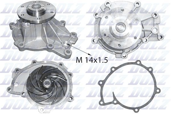 Coolant pump DOLZ M654 for MAN FOC HOCL L2000 LION S CITY M Catalog number of the part VIC 125429