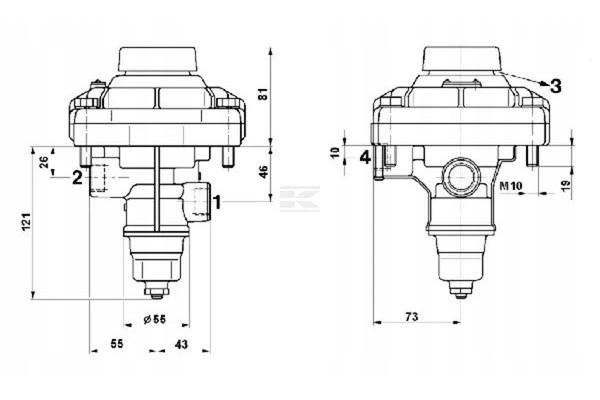 Trailer control valve Quality of parts according to GVO P replacement with original quality