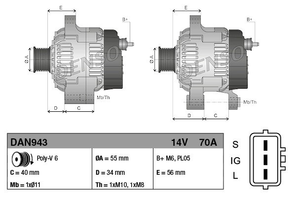 Alternator for TOYOTA COROLLA COROLLA Compact COROLLA Kombi COROLLA Catalog number of substitutes 27060 22060 27060 22140 102211