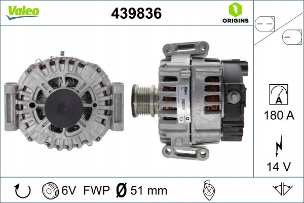 Alternator for MERCEDES C Class W204 CLS C218 CLS Shooting Brake X218 and E Class Catalog number of the part VIC 163172